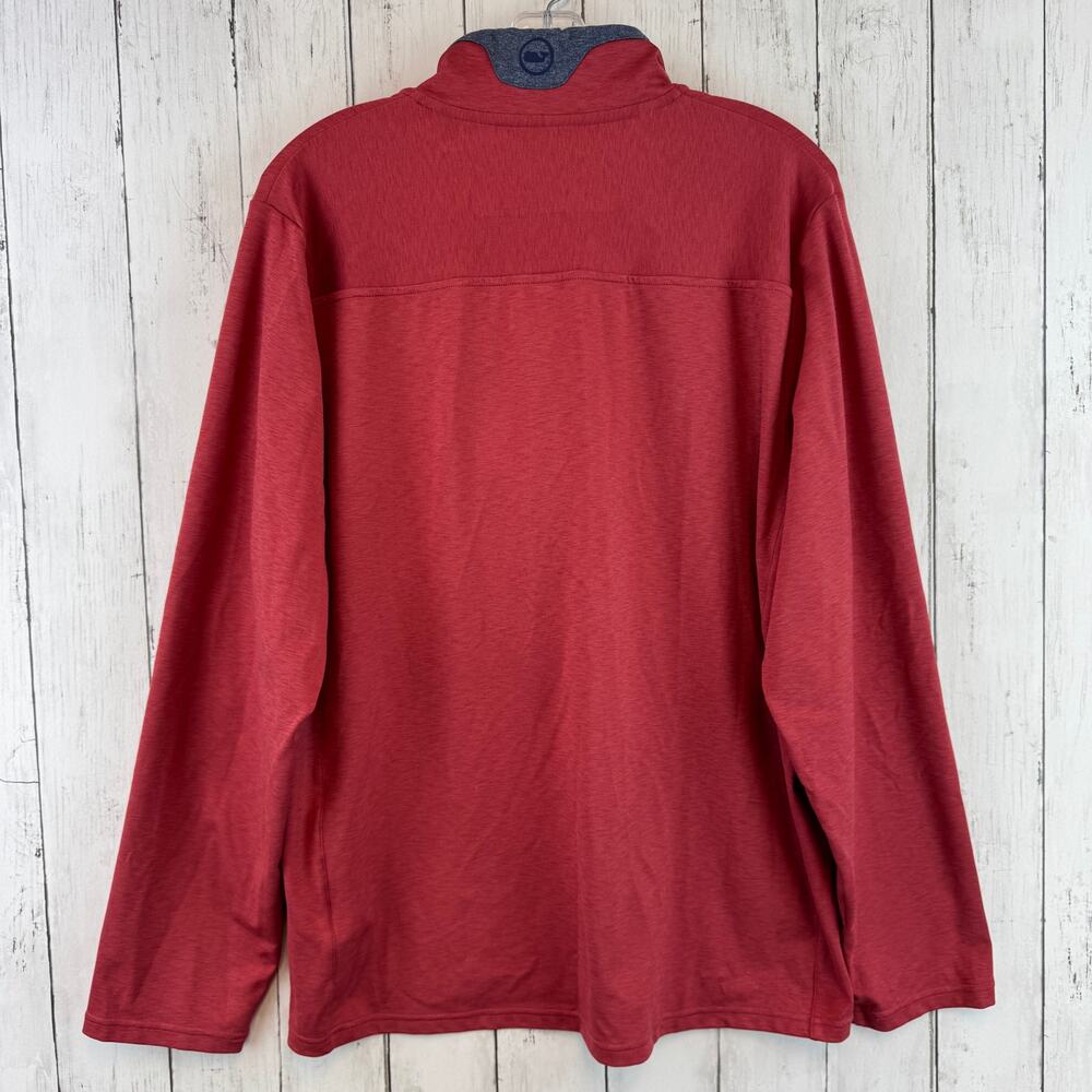 Vineyard Vines Red On-The-Go Shep Golf Pullover Performance 1/4 Zip Size Large - Picture 6 of 11